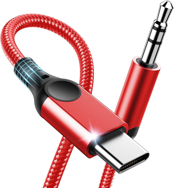 Aux to USB C Audio Cable [4FT], Type C to 3.5Mm Aux Cord Hi-Fi DAC Headphone Jac