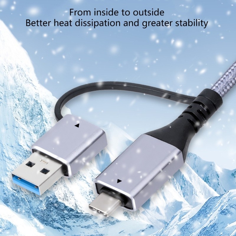 Aluminum Alloy USB C To Ethernet Adapter Cable Stable Gigabit Speed PVC gallery