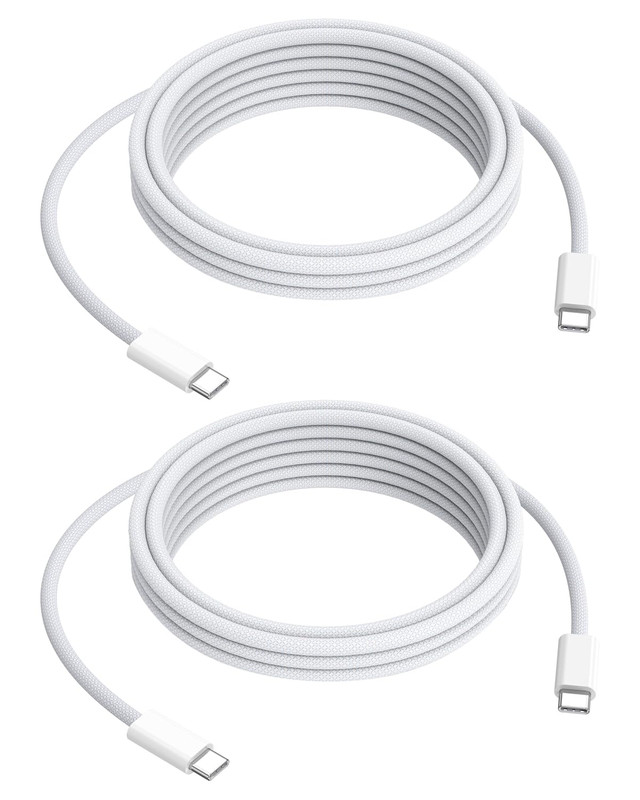 240W USB-C Charge Cable 2M 2-Pack,[Soft & Flexible Braided] 6.6 FT USB C Cable