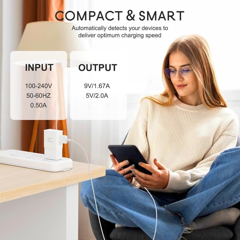 ADAPTIVE FAST CHARGING WALL CHARGER ADAPTER FOR SAMSUNG S7 S8 S9 S10 Note 8 9 10 gallery