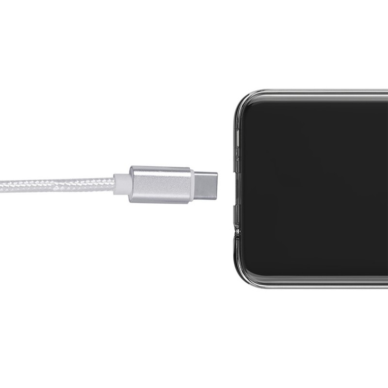 1M USB Type-C Cable Nylon Braided Fast Charging Cord Safe and Fast Data Line gallery