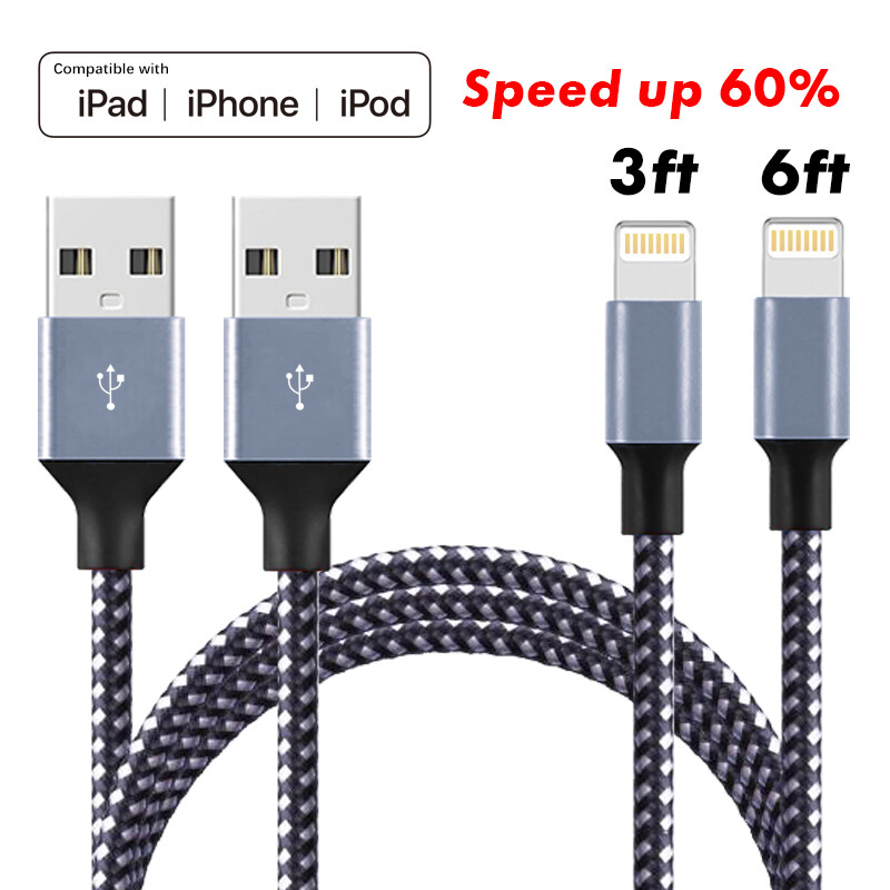 3ft 6ftFast Charger CordLighting Cable For iPhone X XS 11 iPhone 8 7 6Plus