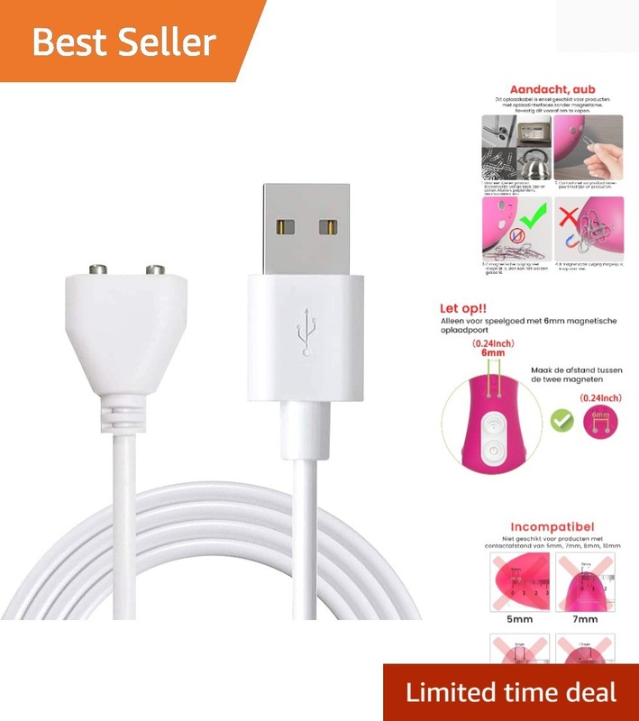 Magnetic USB DC Charger Cable Replacement Charging Cord-6mm/0.24inch