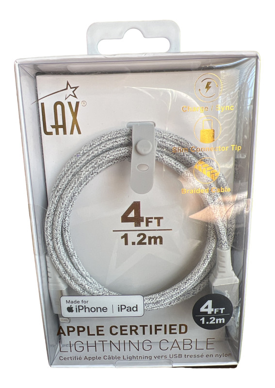 LAX charging cable 4ft.
