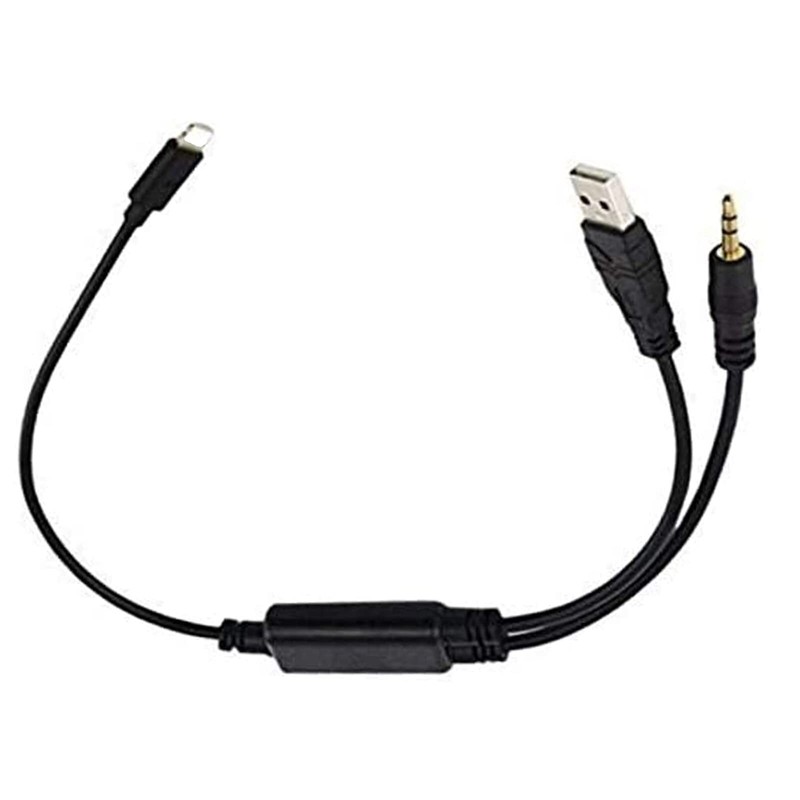 Auxiliary Input Connector Compatible with Various Car Stereo Systems Y Cable