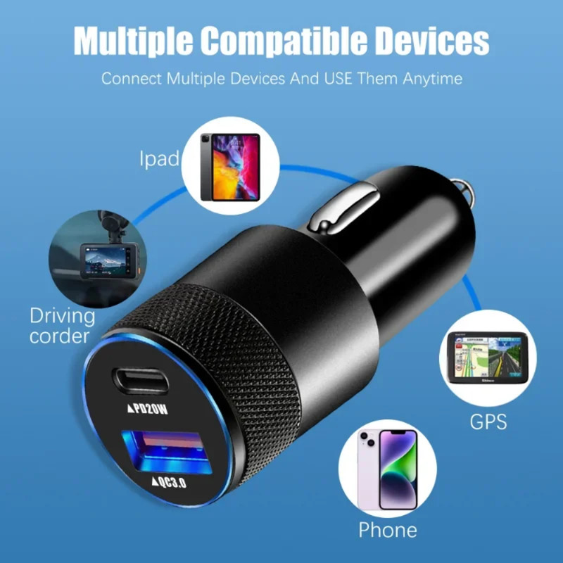 38W Power Adapter For iPhone 14 13 12 11 Pro 8 Fast Car Charger USB Type C Cable gallery