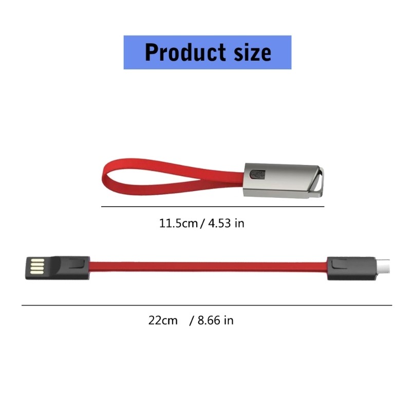 Keychain Pendant USB to USB C Power Cable 2.4A Fast Charging 480Mbps Data Sync gallery