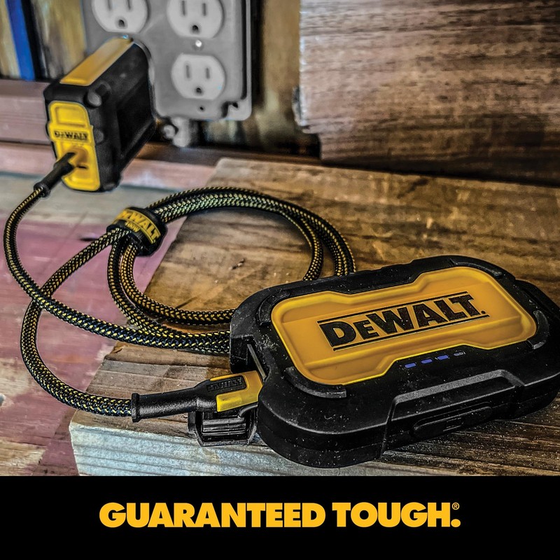 100W Heavy Duty USB C Cable Jobsite 4ft Type C Fast Charging Cord Yellow Black gallery