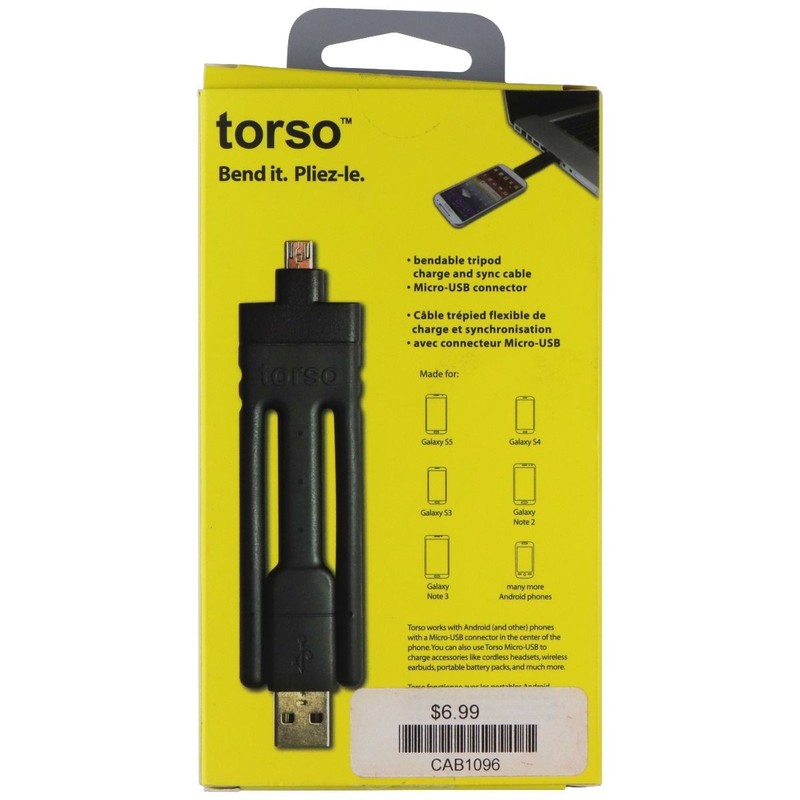 Torso Charge and Sync Micro-USB Adapter & Tripod - Black gallery