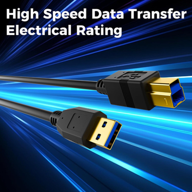 USB A to B 3.0 Cable 20 Feet Gold Connectors Compatible with Hard Drive Printer gallery