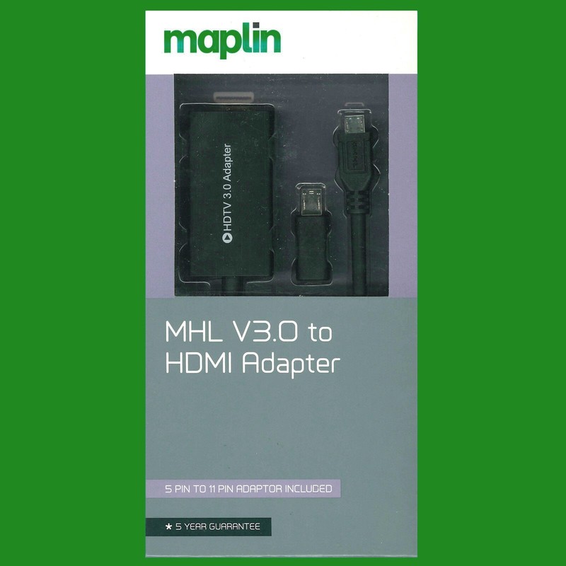 MHL V3 11 Pin Micro B USB to HDMI Adapter 4K HDTV 5 pin to 11 pin adapter Maplin