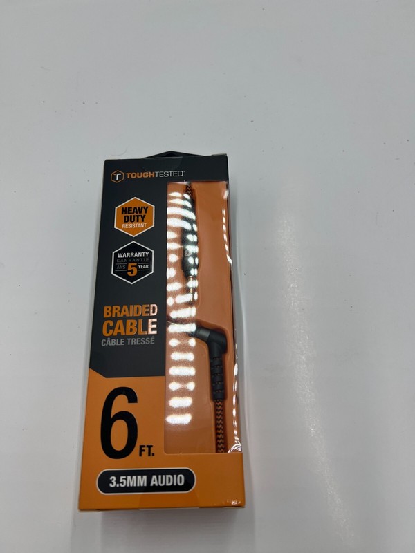 QTY 3 Tough Tested 3.5MM Aux BRAIDED CABLE 6ft. TT-FC6-AUX Heavy Duty