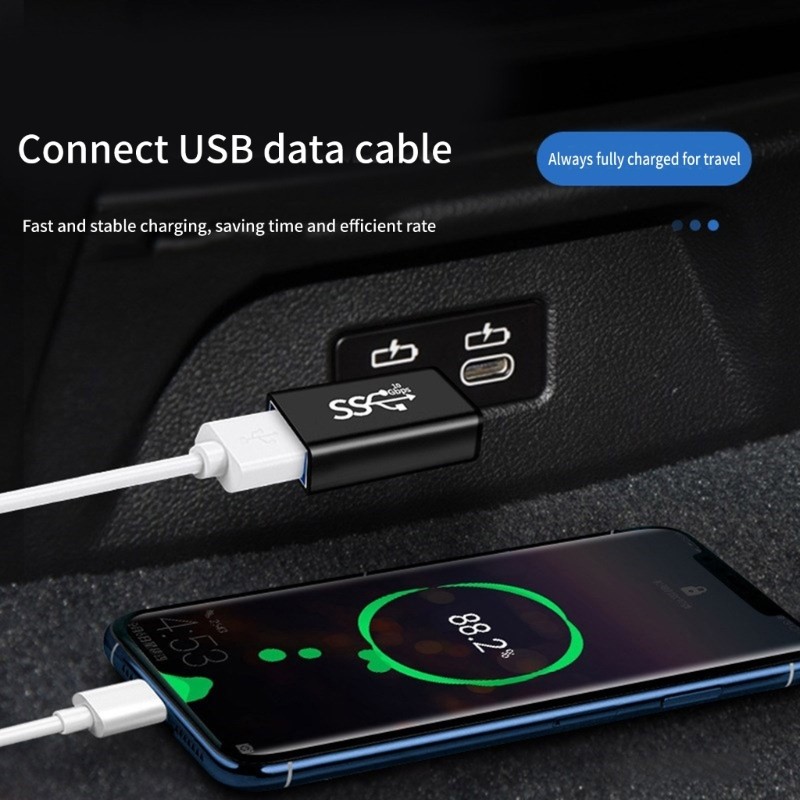 Portable Type C to USB Charging Connector 90 Degree Elbow Designings for Car Use gallery
