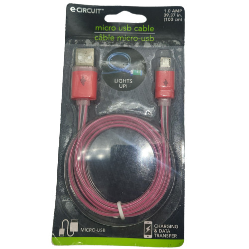 Light-Up Micro USB Cable – High Speed Charging & Data transfer by e-circuit