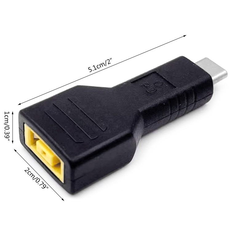 Type C Male Plug to Big Square Female PD45W Charger Power Supply Converer gallery