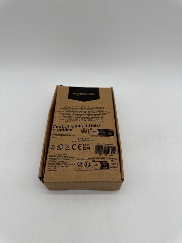 Amazon Basics L6LUC012-CS-R USB-C to USB-A 2.0 Fast Charger Cable 6ft White gallery