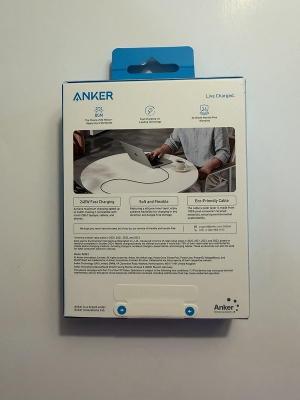 NEW IN SEALED BOX ANKER USB-C to USB-C Cable (3 ft, 240W) gallery