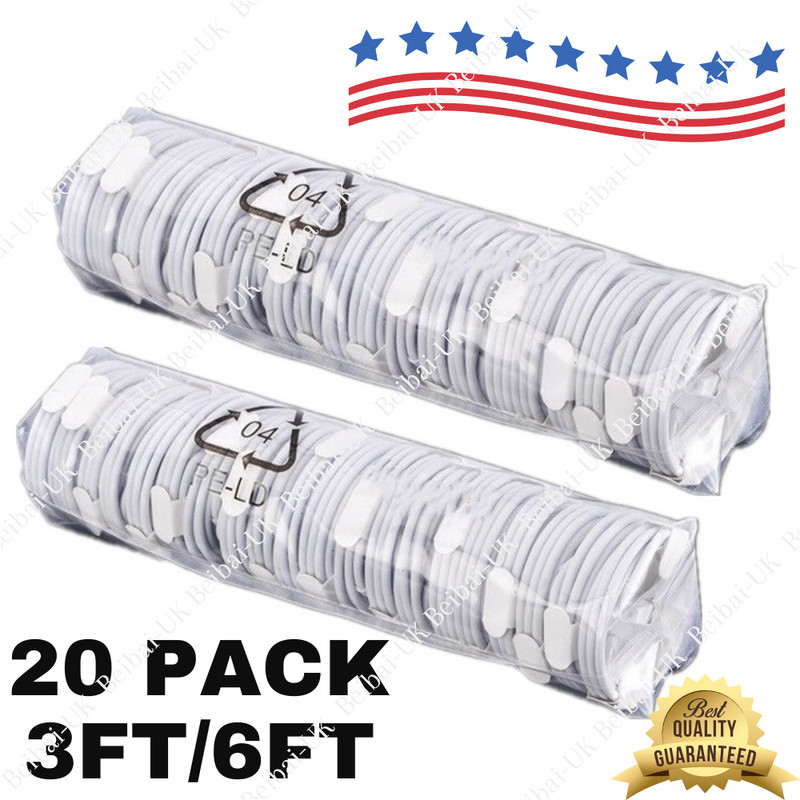 1/20Pack 3FT 6FT USB Charger CableCord Lot For iPhone 14 13 12 11 Pro XR 8 iPad