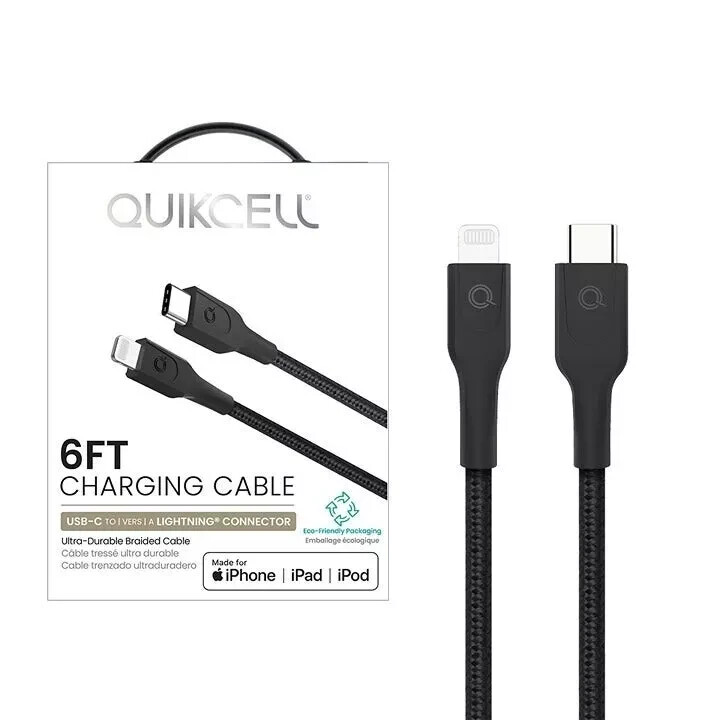 QuickCell USB-C to LLightninng-Connector 6FT