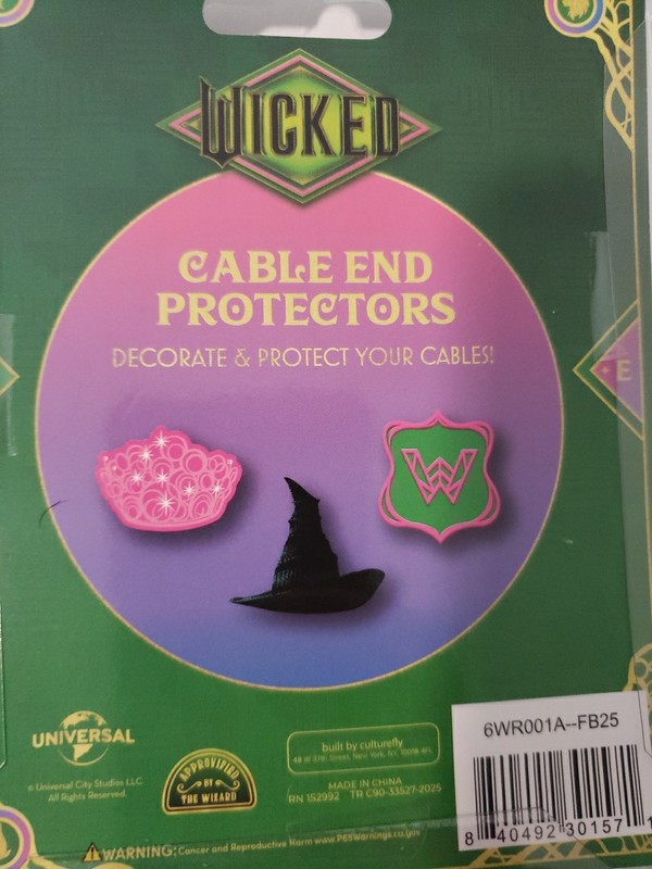 Movie Wicked Cable End Protectors Decorate W/Witch Hat, Crown & Wicked Universal gallery