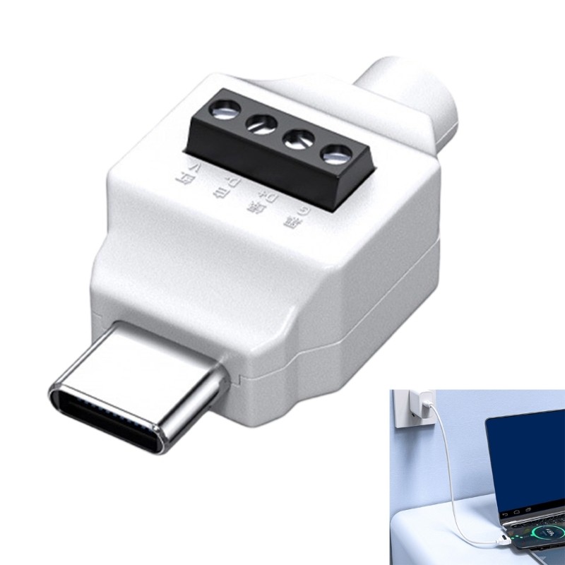 USB C Male to 5Pin/4Pin Crimp Adapter For Fast Wiring No Soldering Required gallery