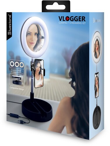 Bluestone SK14-BK Vlogger Compact Kit With Foldable Case with Mirror USB Power [ gallery
