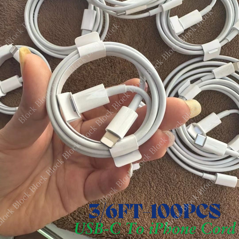 100X Fast Charger USB C Charging Cable For iPhone 14 13 12 11 Pro Max XR 8 iPad