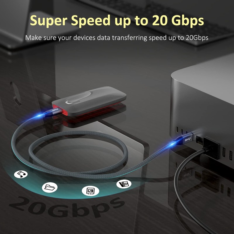 USB C to USB C Cable 10Ft, USBC 3.2 Gen 2 Cable 4K Video 100W PD Charging Cab... gallery