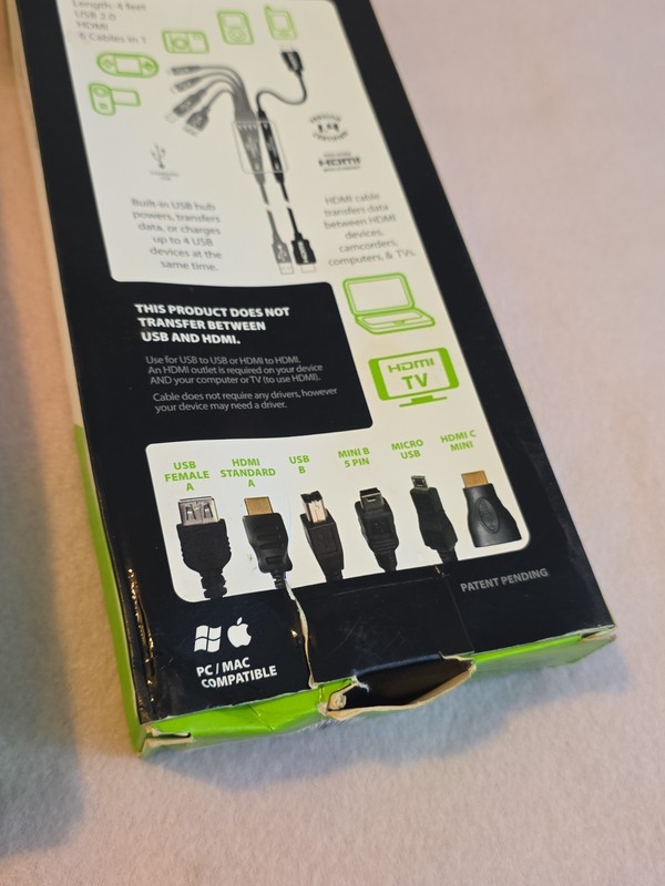 USB and HDMI Cable, Lot Of 3 Pack. New In Package gallery