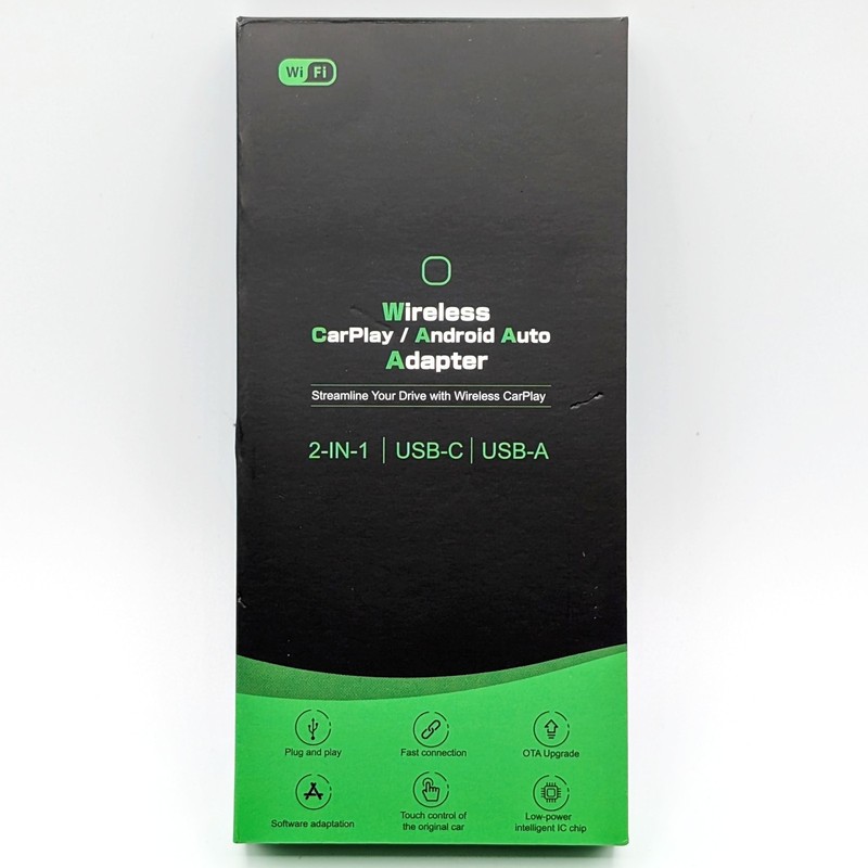 Wireless CarPlay / iSO Android Auto Adapter / 2-In-1 USB-C / USB-A (New In Box)