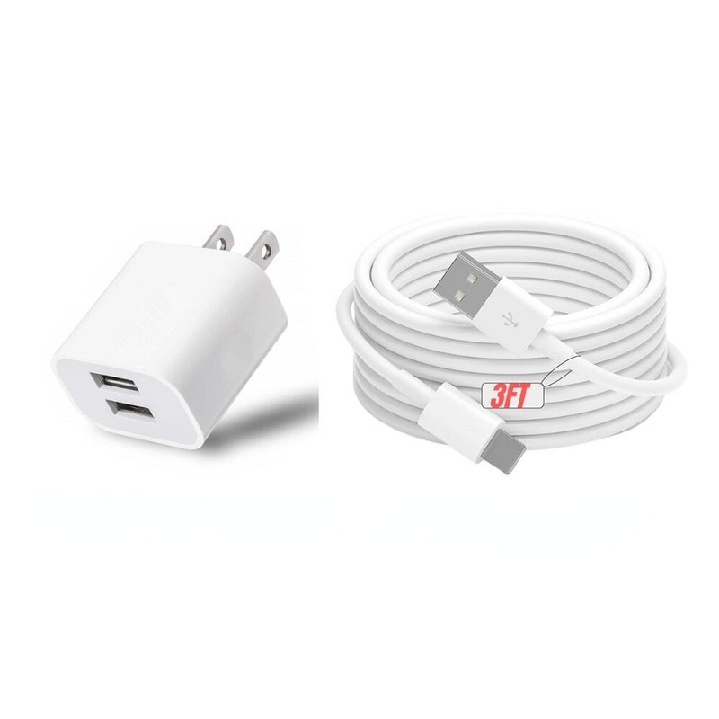 Wall Charger Power Adapter US Plug Charging Cable For iPhone 14 13 12 11 Pro Max