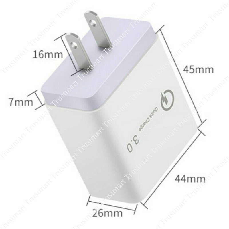 QC3.0 Fast Wall Charger Power Adapter USB Cable Lot For iPhone 12 11 XR 8 7 6 5c gallery