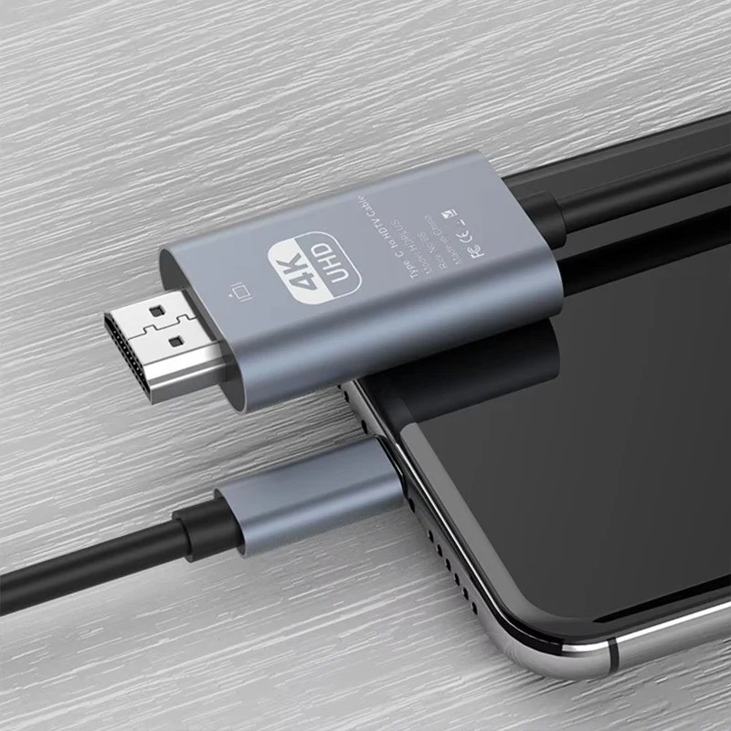 Type C To HDMI-Compatible Adapter Cable Type C To HD 30Hz 4k USB C Cable Extend gallery