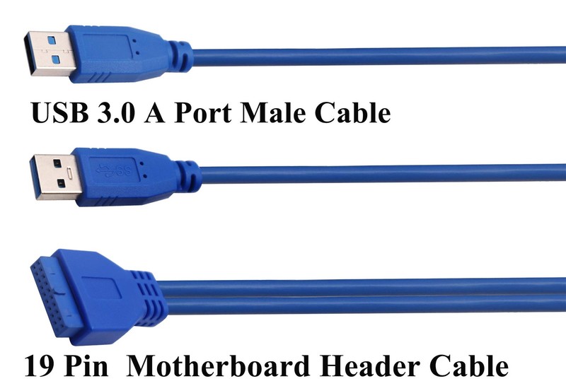 2 Port USB 3.0 Splitter 30cm/12in, Dual A Male to 20 Pin Motherboard Header, PC gallery