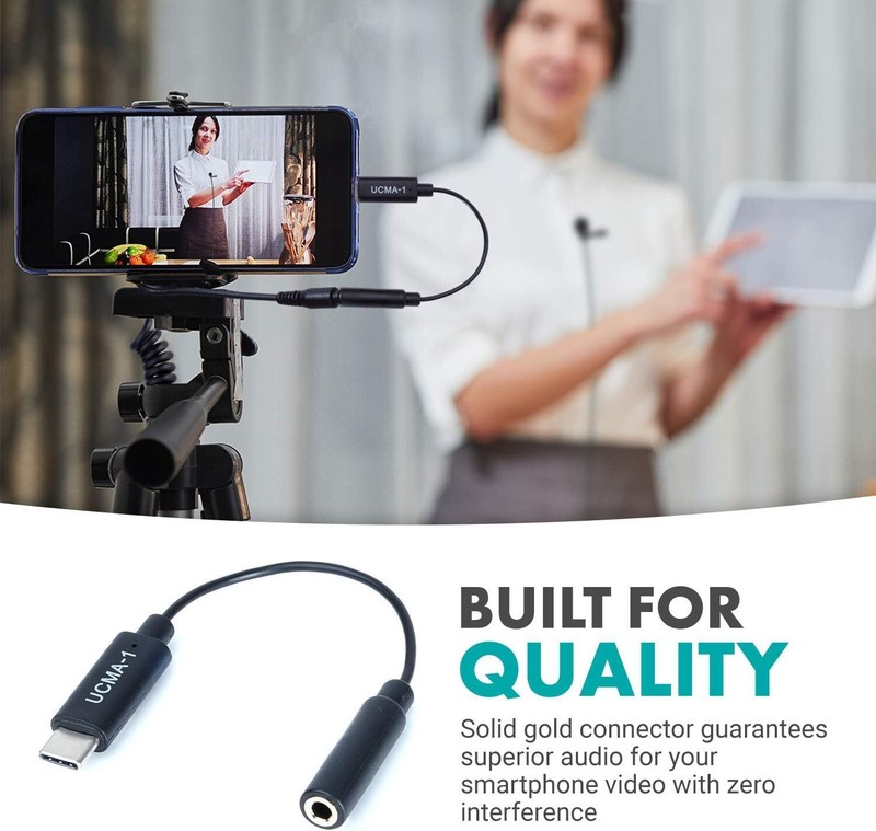 Movo UCMA-1 Female 3.5mm TRS To USB-C Adapter Cable gallery