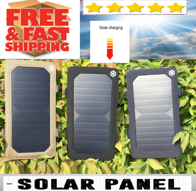 5000mA Solar Panel External Battery Charger Power Bank For Cell Phone Tablet