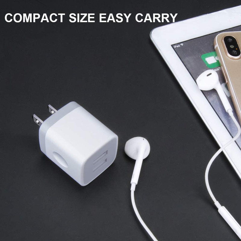 USB Block Charger Charger Brick for iPhone Charging Box 3 Pack Home Travel USB gallery