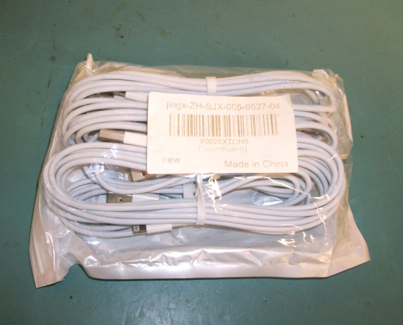 5-Pack JINGX-ZX-SJX-005-0527-04 CovertSafe-01 Iphone USB Cables White gallery
