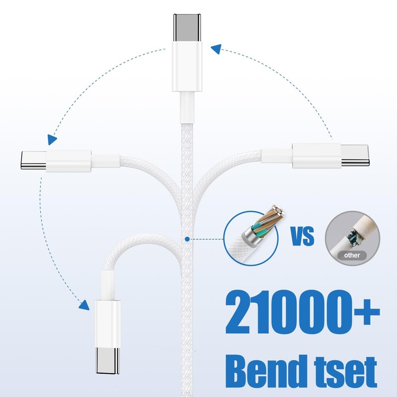 USB C to C Charging Cable 6ft, 60W Fast Type C to C Charger Cord Long for App... gallery