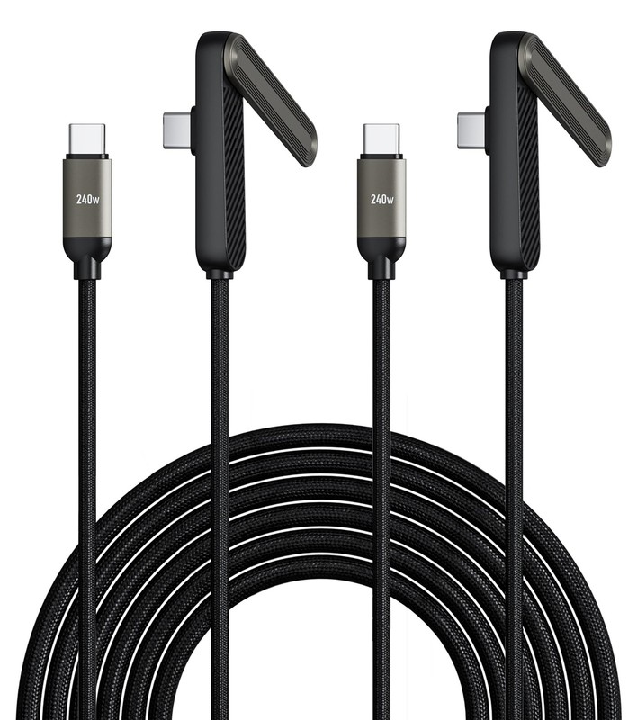 2PC Invisible Holder Charger Cable,USB-C to USB-C Cable with 360° Adjustable …