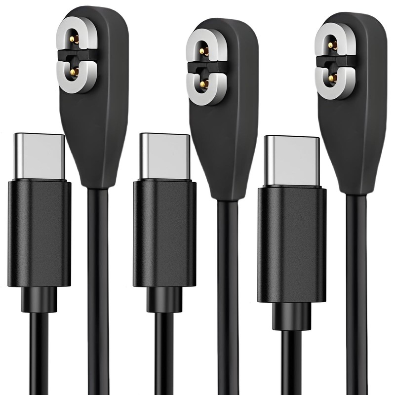USB Charger Cable 3Pack 3.3ft Magnetic with AfterShokz Aeropex, SHOKZ OPENCOM…