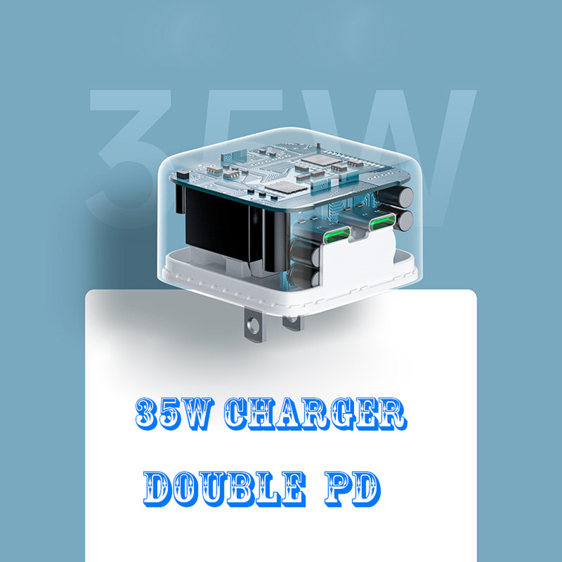 35W Dual USB-C Wall Adapter Fast Power Charger For Apple iPhone 15 14 15 8 iPad gallery