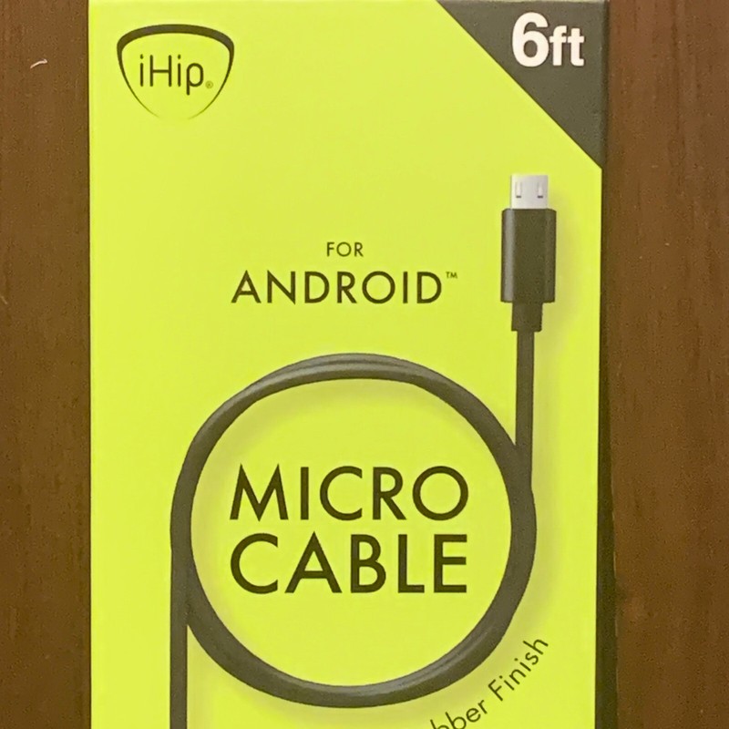 NEW iHip Micro *Lot Of 2* USB Cable w/Rubber Finish for Android Devices - SEALED gallery