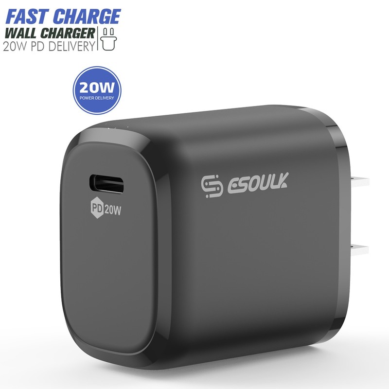 NEW Esoulk 20W USB-C Fast Charging Adapter Block for iPhone 15/14/13/12 Pro Max