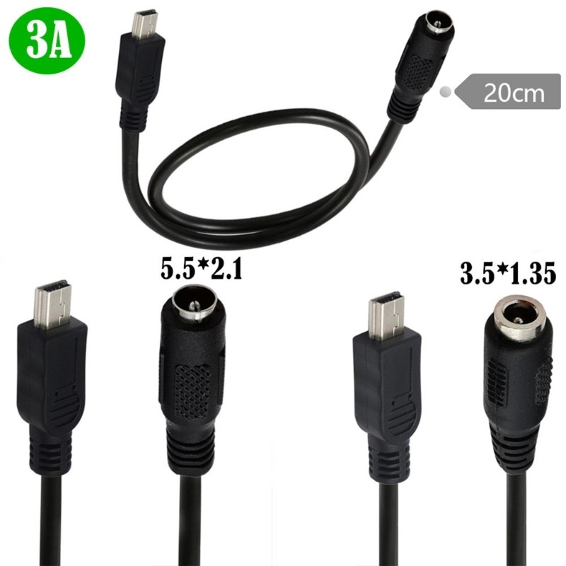 DC Power Jack Female to Mini USB 5pin Male DC Power Supply Extension Cord Wire gallery
