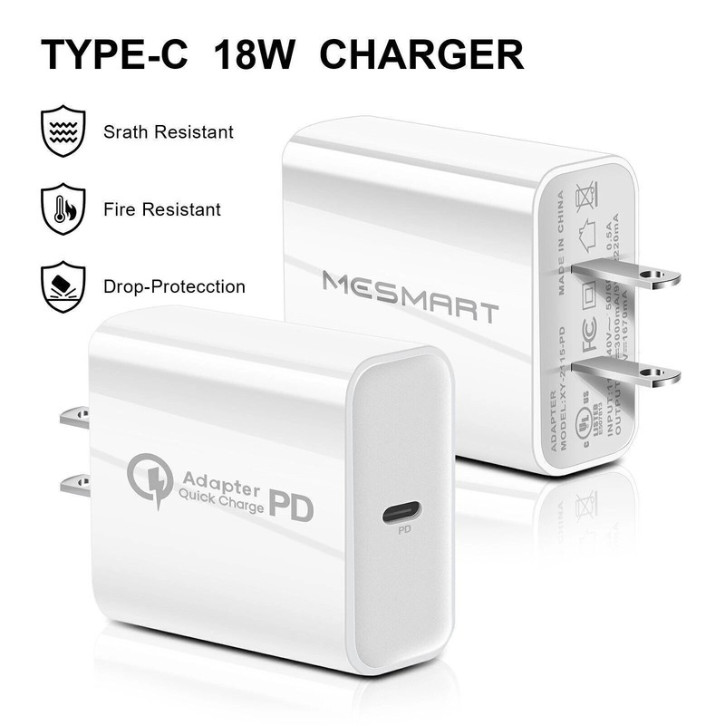 1-3pcs For Android Smartphone PD 20W Fast Type-C USB Wall Charger Power Adapter gallery