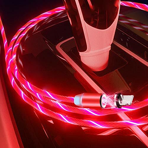 2A LED flowing Light Up Magnetic Fast Charger Cable For iPhone Type-C Micro USB gallery