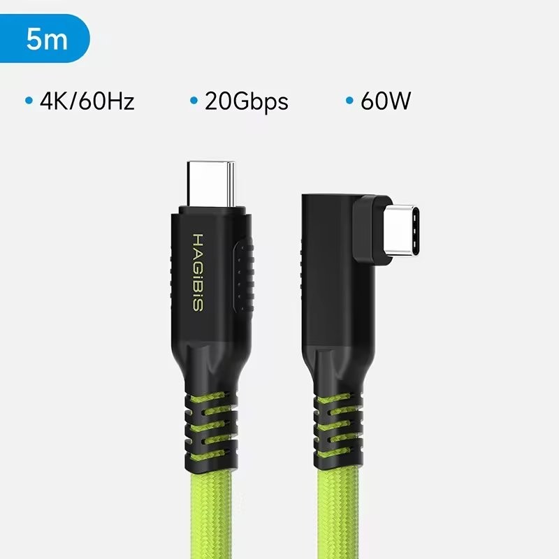 Right Angle USB C Cable 240W PD Fast Charge 80Gbps 8K Video Camera Tethering gallery