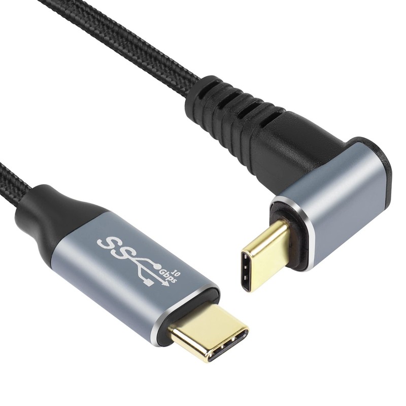 2M Right Angle USB C to USB C Cable,90 Degree 10Gbps 4K60Hz PD 100W USB3.1 Ge... gallery
