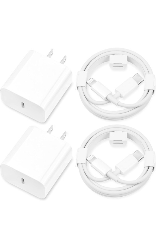 iPhone Charger Fast Charging,[MFi Certified] 2Pack 20W Type C Fast Charger Block
